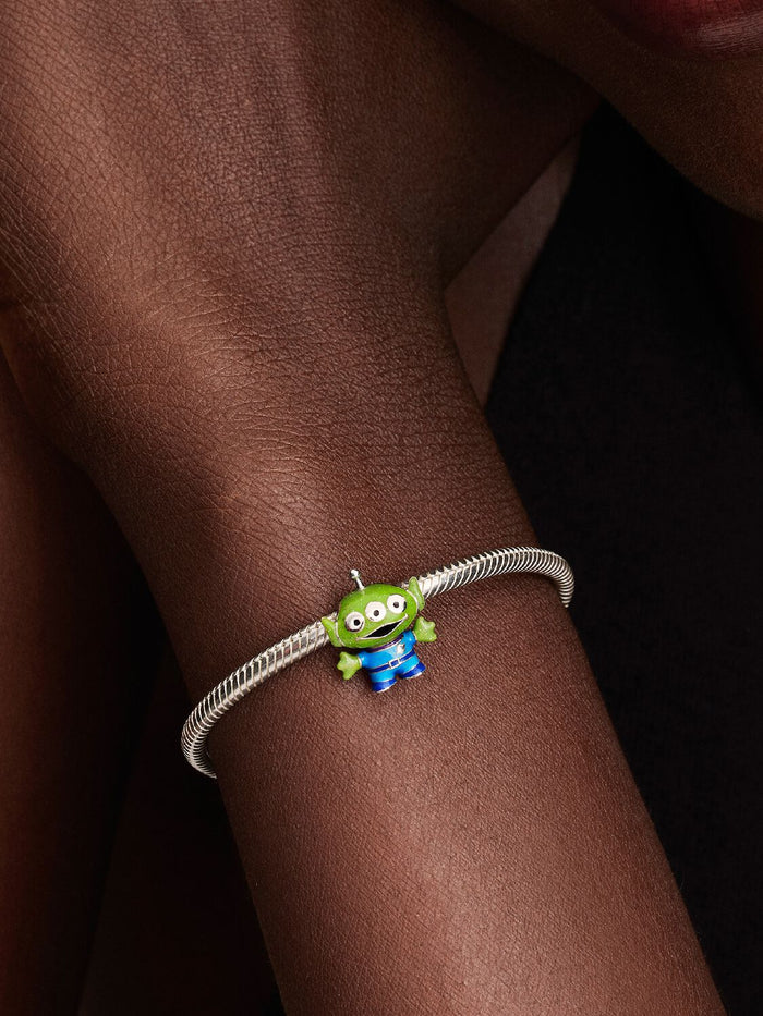 Disney Pixar Little Green Men sterling silver charm