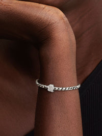 Textured paw sterling silver mini charm