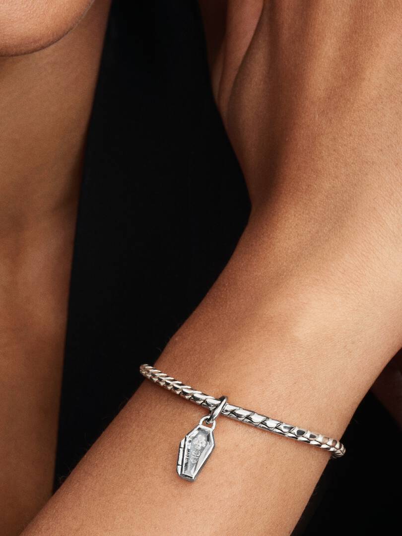Openable coffin sterling silver dangle