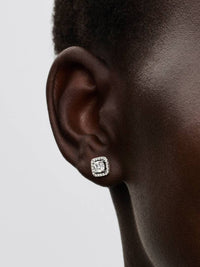 Square Halo Stud Earrings