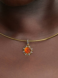 Swirling Sun Two-Tone Dangle Charm
