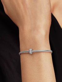 Sterling silver diamond pointed mini clip with silicone grip