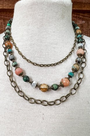 Colorful Beaded Layered Necklace
