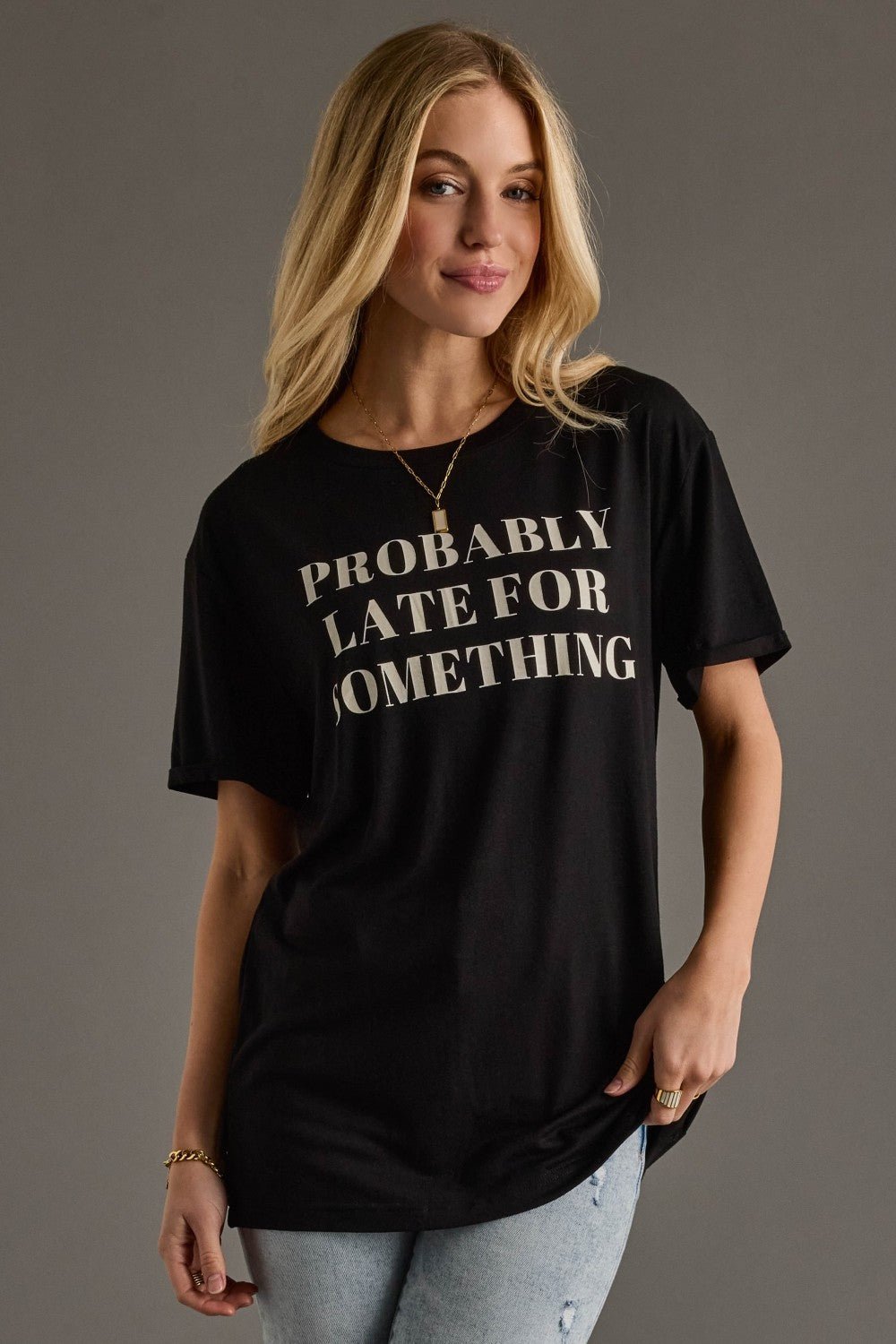 "Probably Late For Something" Graphic Tee