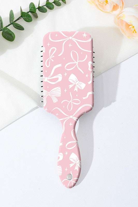 Bow Print Hair Brush