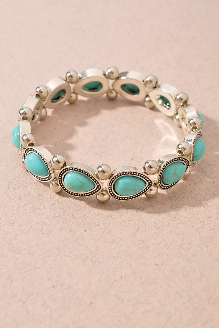 Western Turquoise Stretch Bracelet