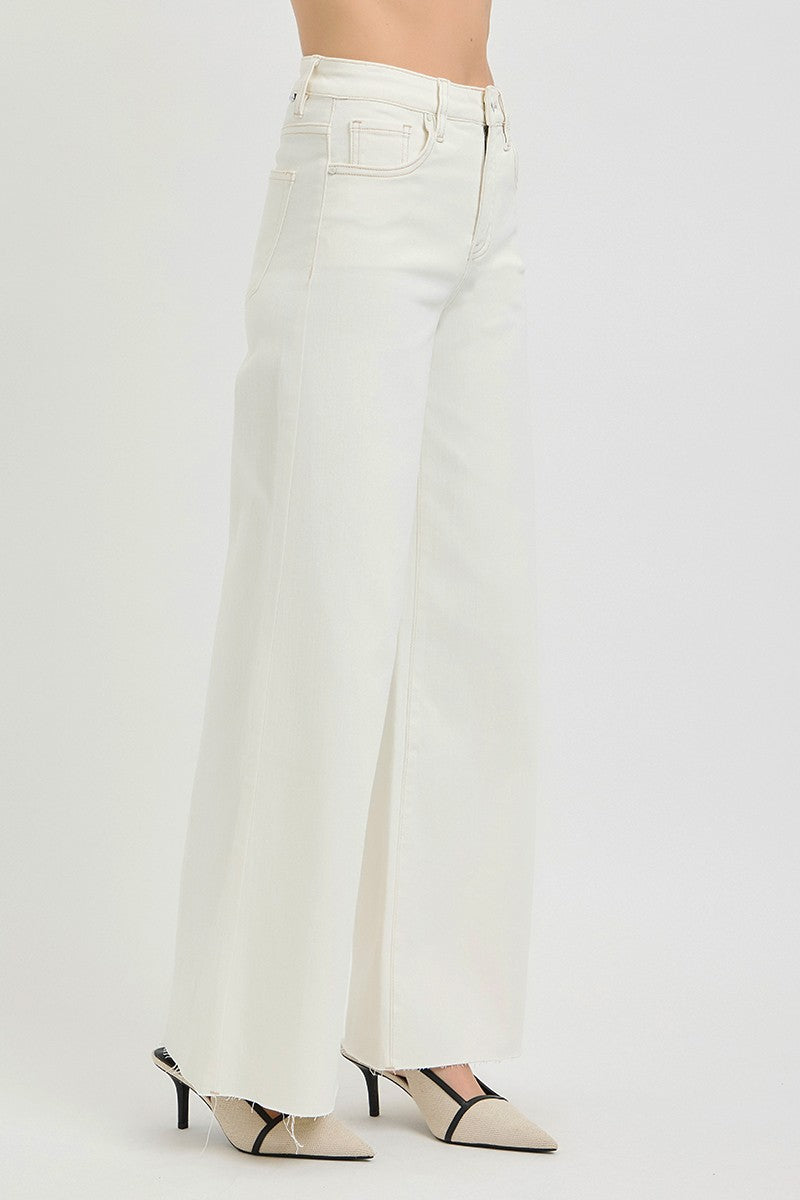 RISEN Tummy Control Wide Leg Jeans