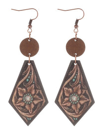 Wooden Western Earrings