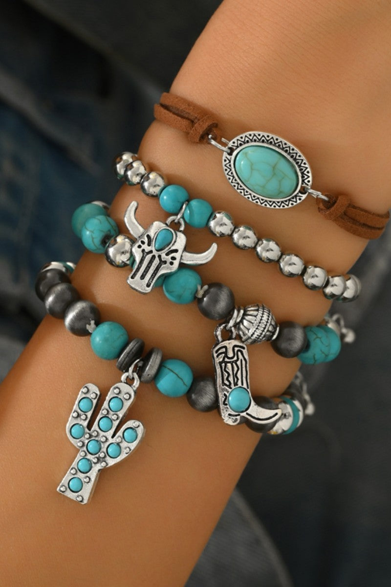 Turquoise Western Bracelet Set