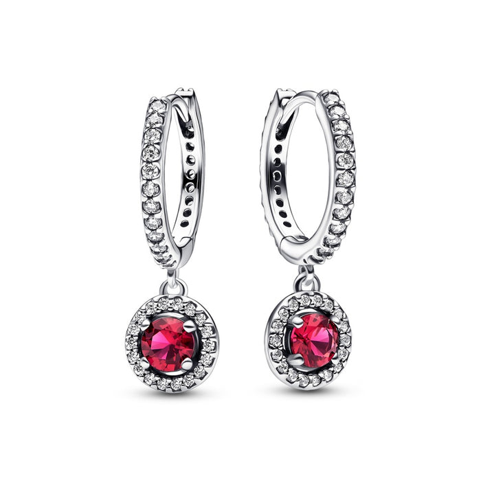 Sterling silver hoop earrings with cherries j