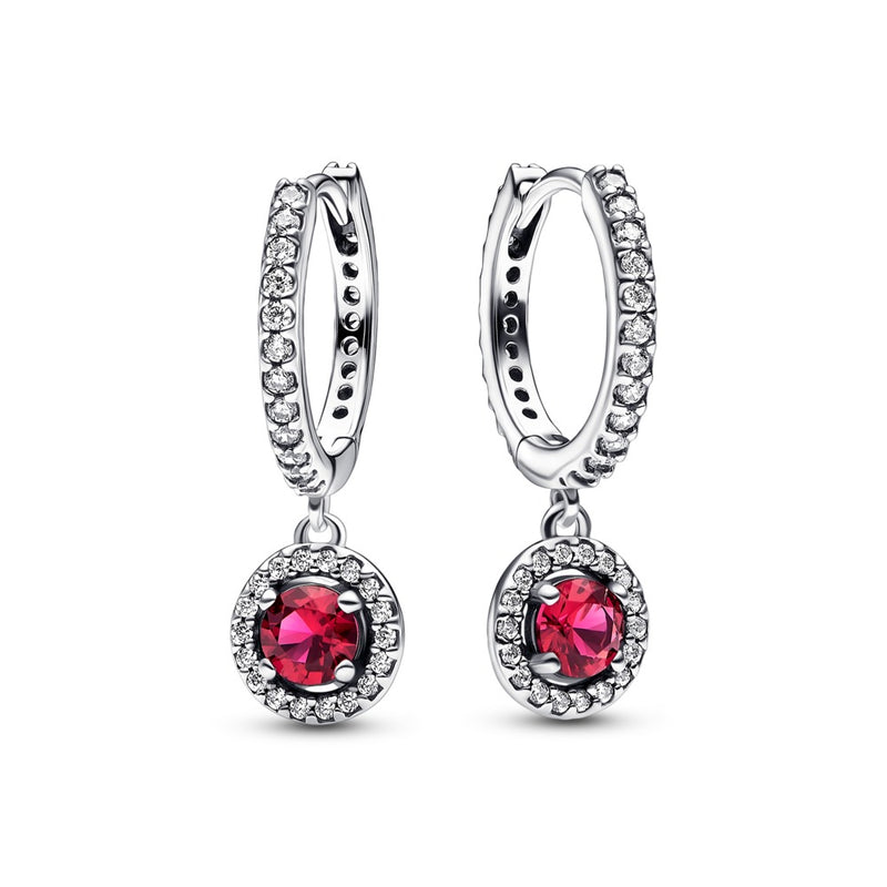 Sterling silver hoop earrings with cherries j