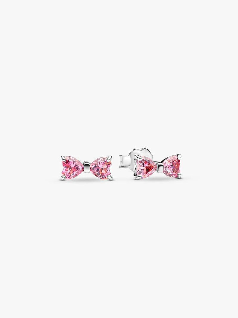Sparkling Bow Stud Earrings