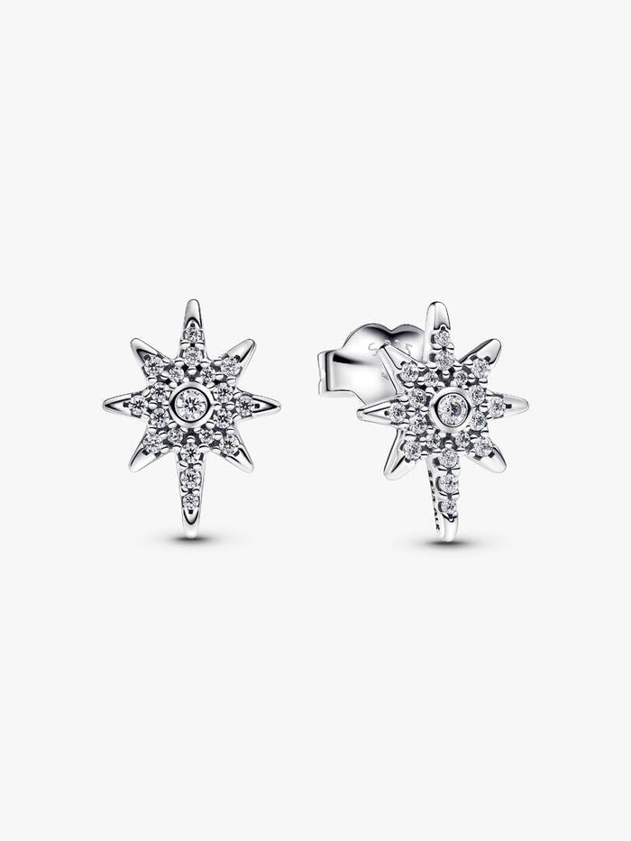 Sparkling North Star Stud Earrings