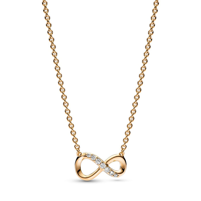 Pandora Gold Infinity Collier Necklace
