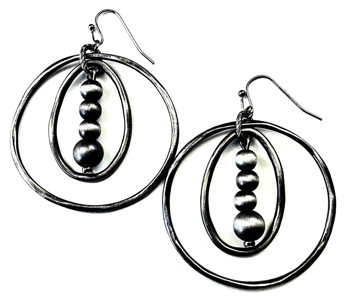 Beaded Layered Hoop Earrings