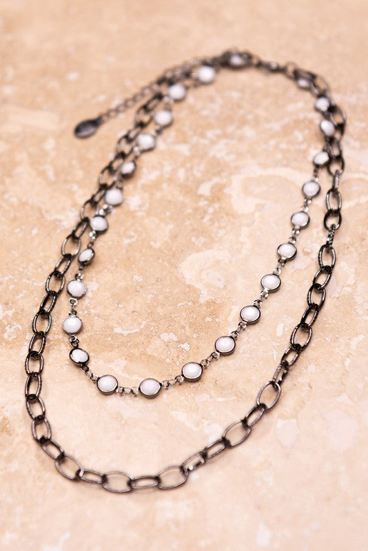 Hematite Layered Necklace Set