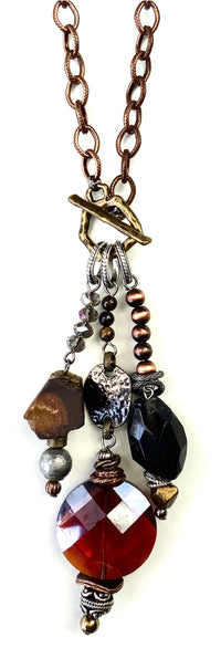 Beaded Multi-Pendant Necklace