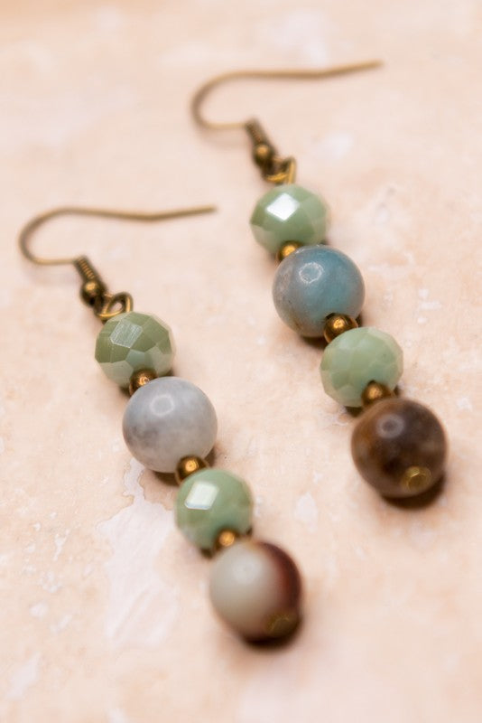 Amazonite Beaded Earrings