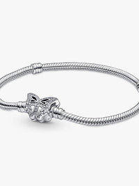 Butterfly Clasp Snake Chain Bracelet