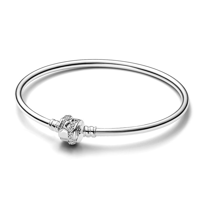 Sterling silver bangle with shooting star cla 17cm