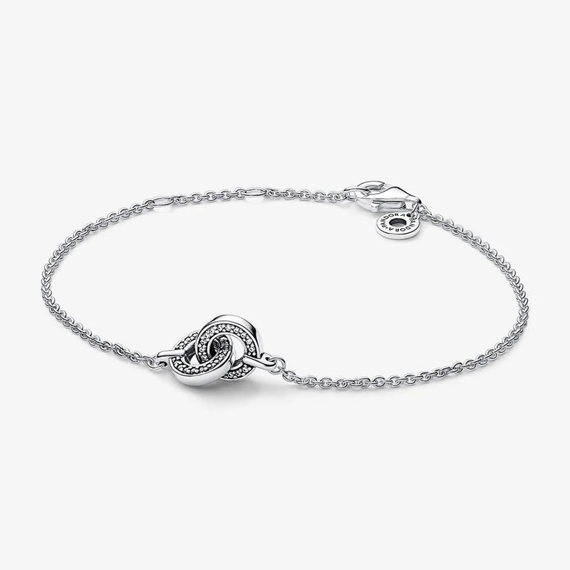 Pandora Signature Intertwined PavÃ© Chain Bracelet