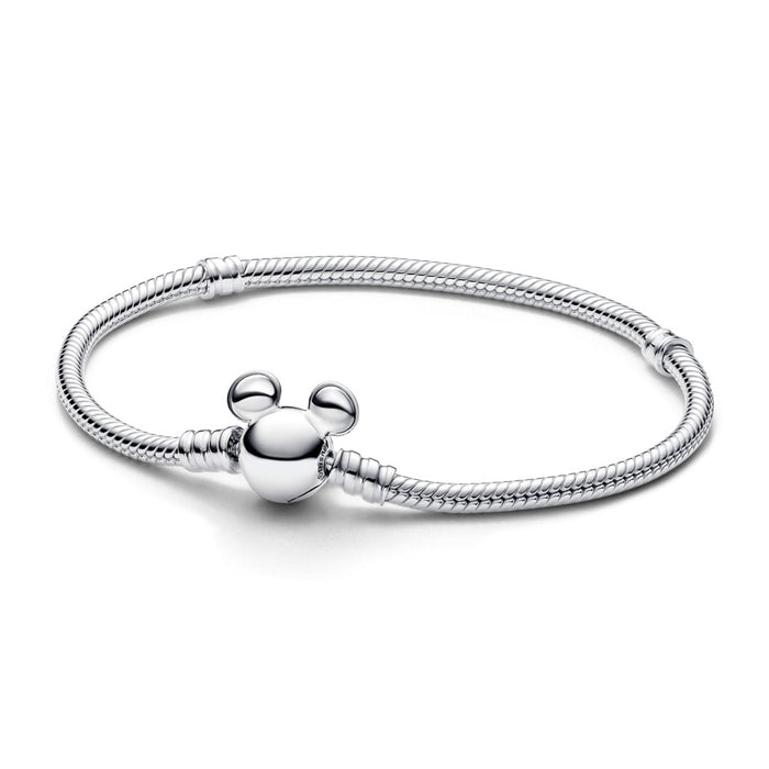 Disney Mickey Mouse Clasp Moments Snake Chain Bracelet 20cm