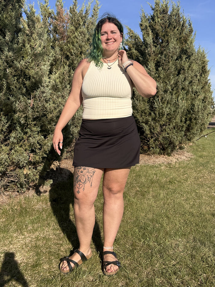 Tasha Wide Ribbed Seamless Crop Tank