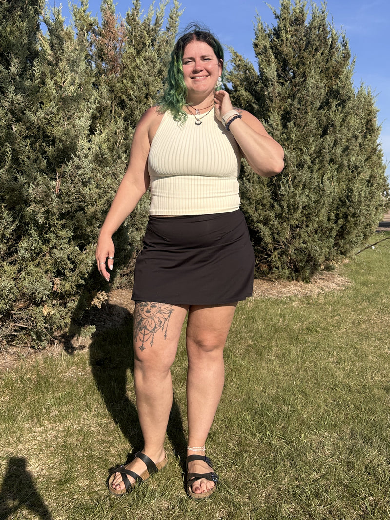Tasha Wide Ribbed Seamless Crop Tank