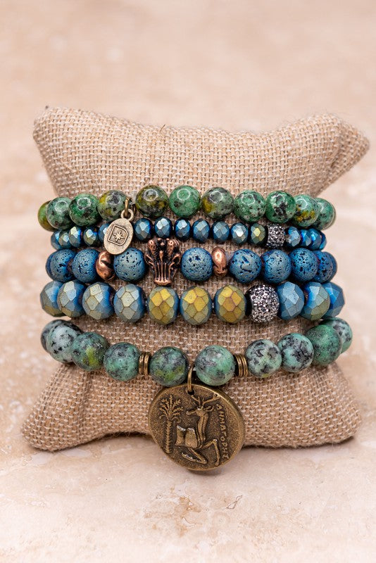 African Turquoise Bracelet Set