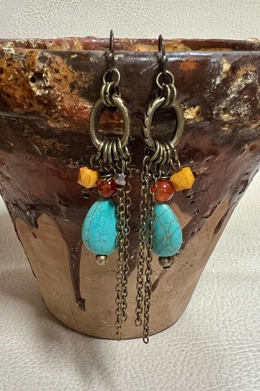 Multi-Pendant Dangle Earrings