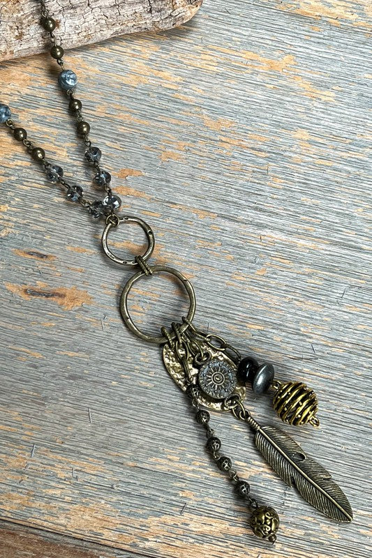 Feather Multi-Pendant Necklace