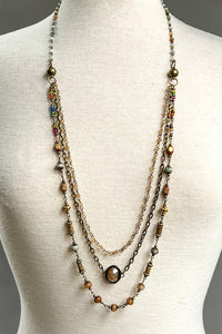 Colorful Beaded Layered Necklace