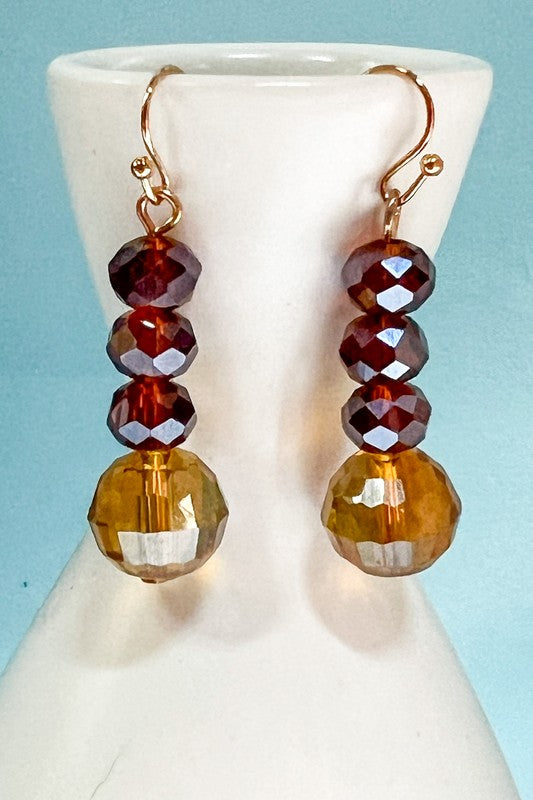 Amber Beaded Earrings