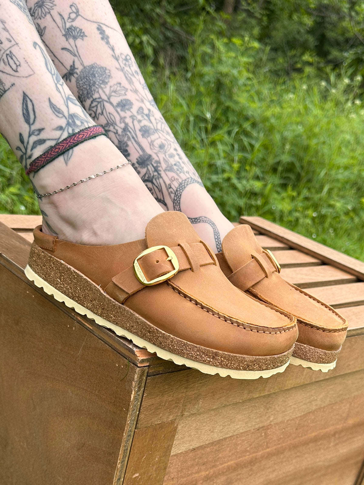 Birkenstock Buckley Oiled Leather Clogs - Cognac (Regular/Wide)