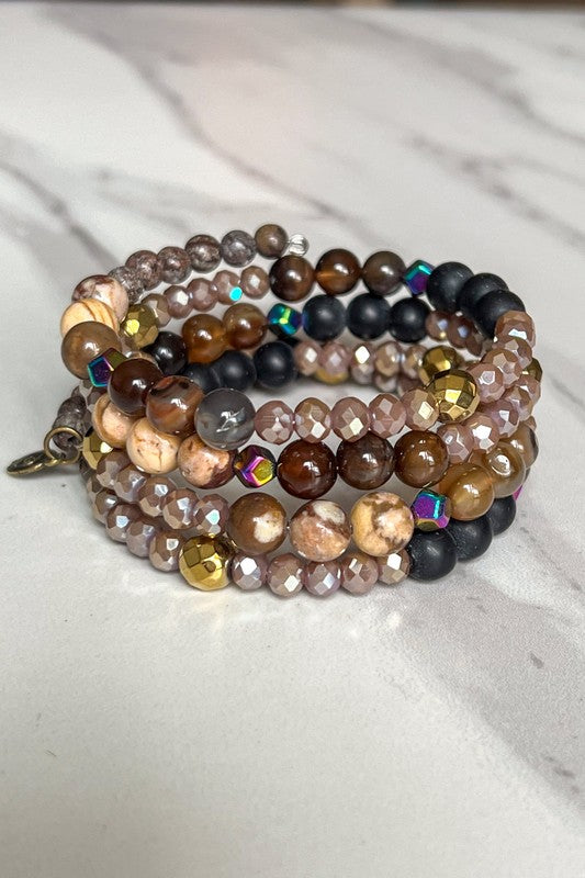 Beaded Coil Bracelet