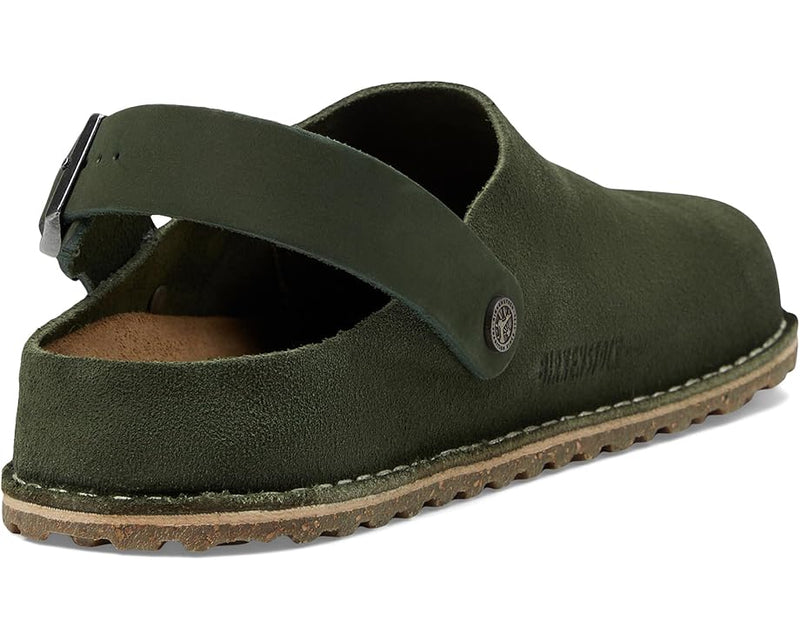 Birkenstock Lutry Suede Clogs - Thyme (Medium/Narrow)