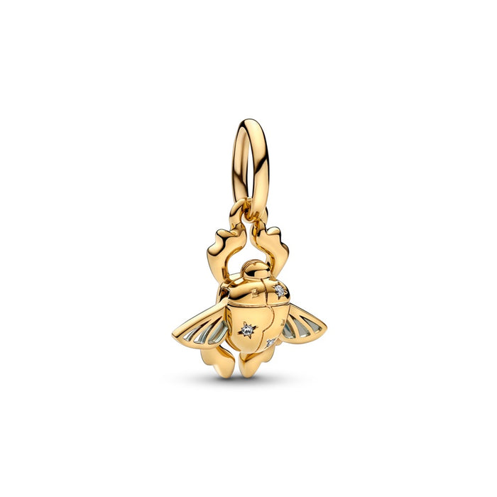 Disney Aladdin beetle 14k gold-plated dangle