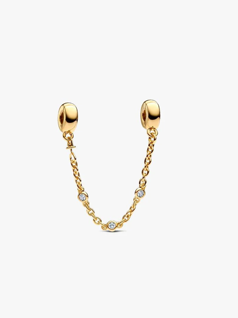 Triple Clear Stone Safety Chain