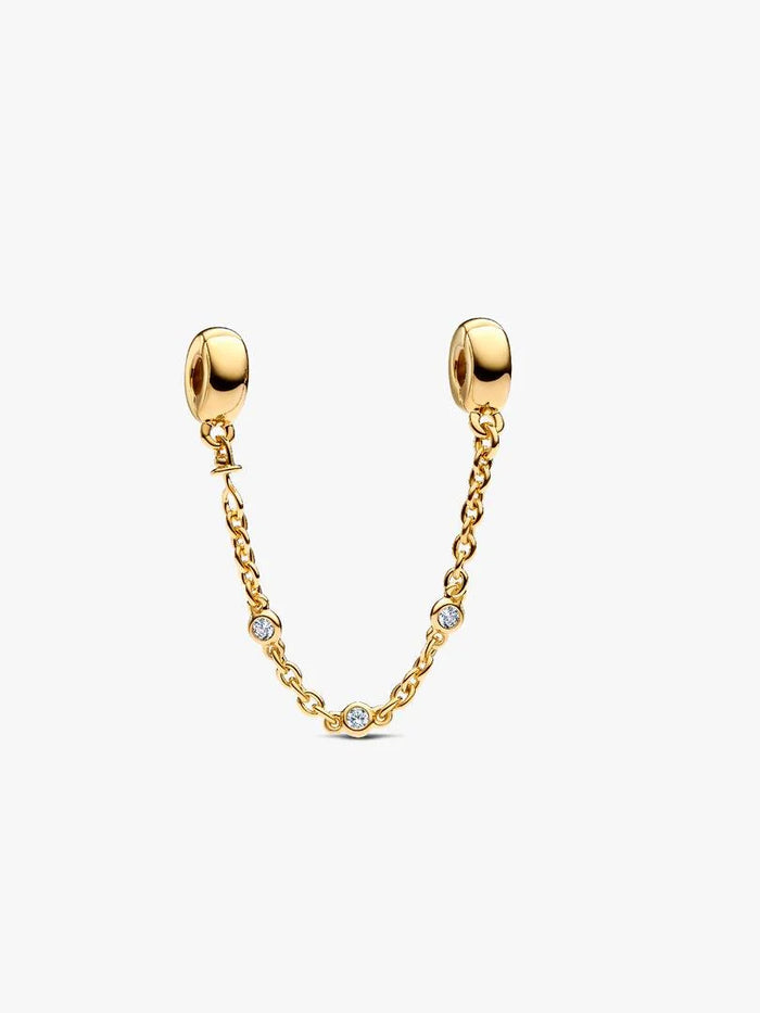 Triple Clear Stone Safety Chain