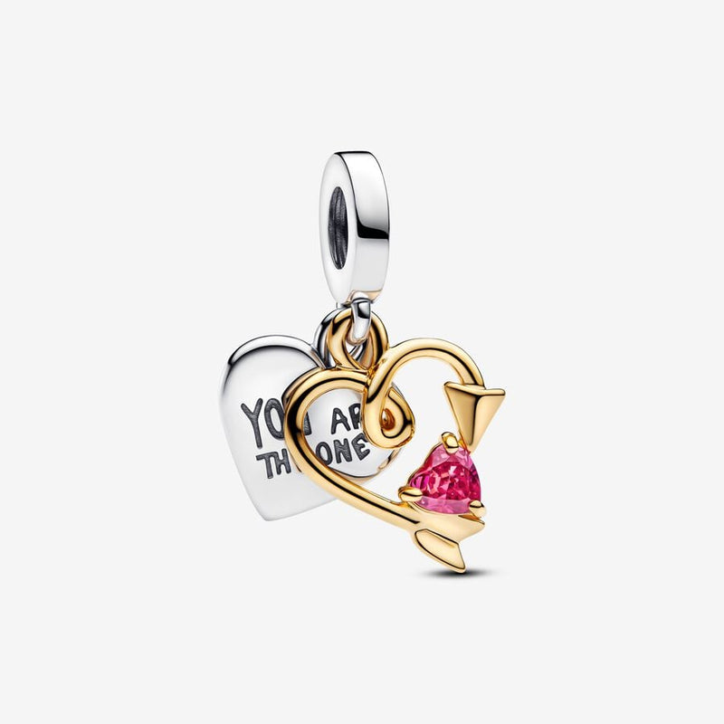 Heart & Arrow Double Dangle Charm