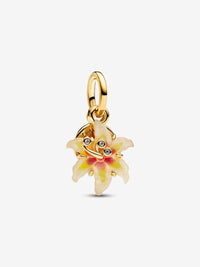 Disney Tangled Flower 14k gold-plated double dangle