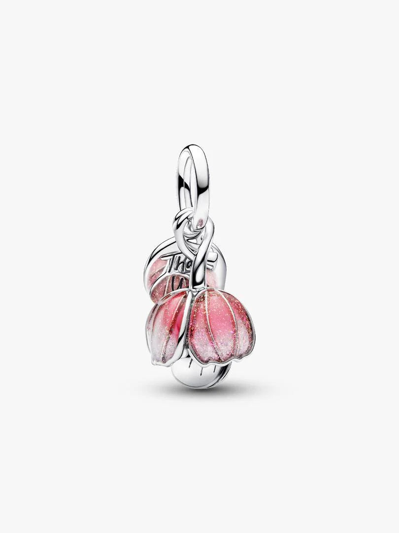 Two-Tone Blooming Flower Dangle Charm