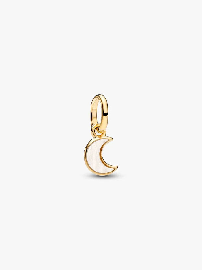 White Crescent Moon Mini Dangle Charm