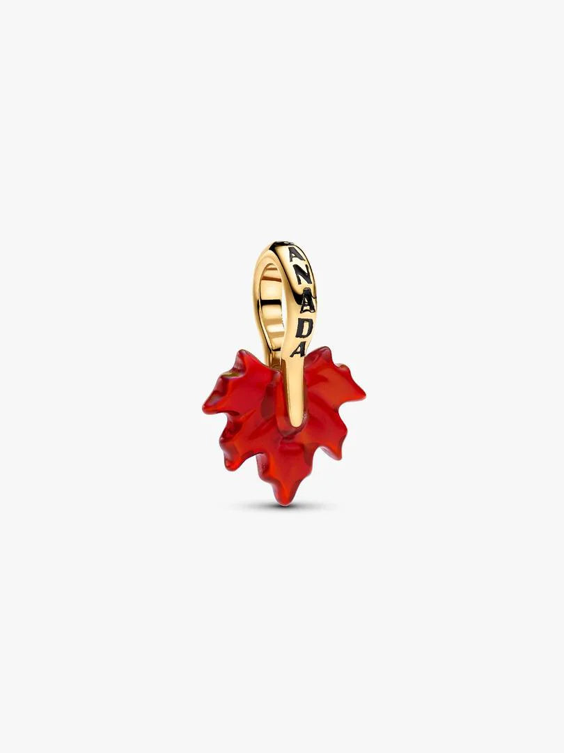 Red Maple Leaf Dangle Charm