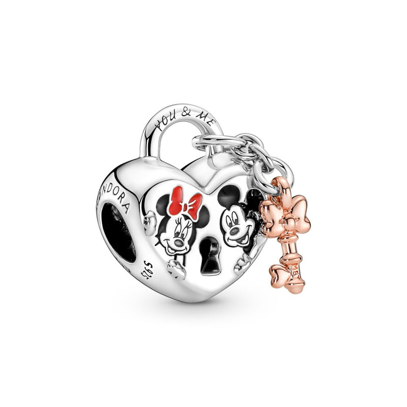 Disney Minnie and Mickey Mouse heart padlock