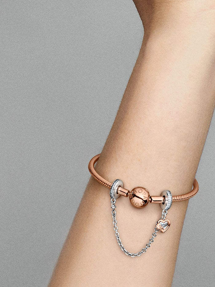 Family Heart Safety Chain Charm