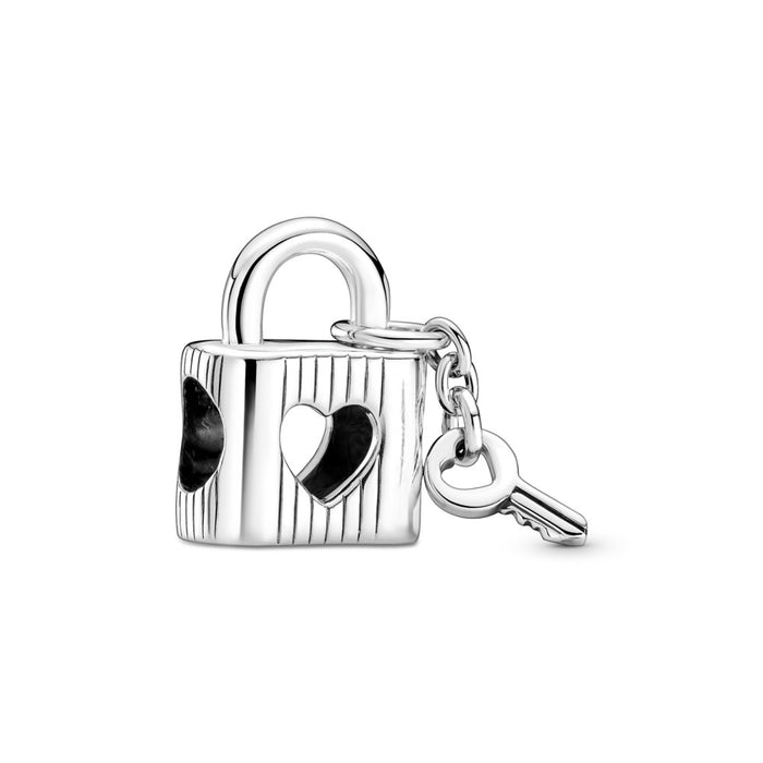 Padlock & Heart Key Charm