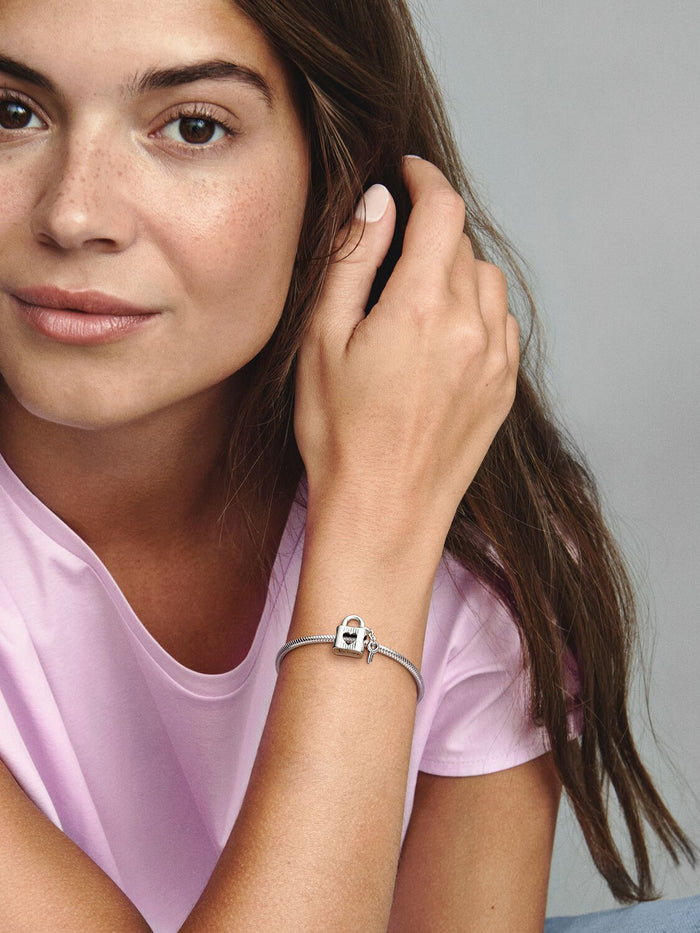 Padlock & Heart Key Charm
