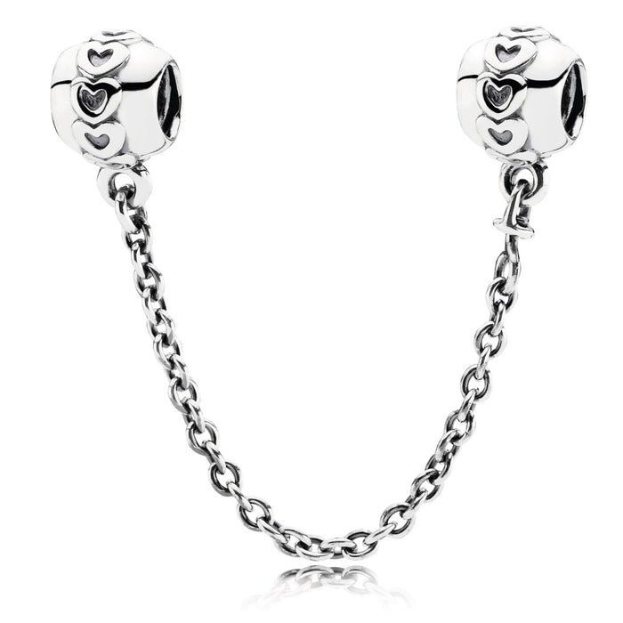 Hearts silver safety chain