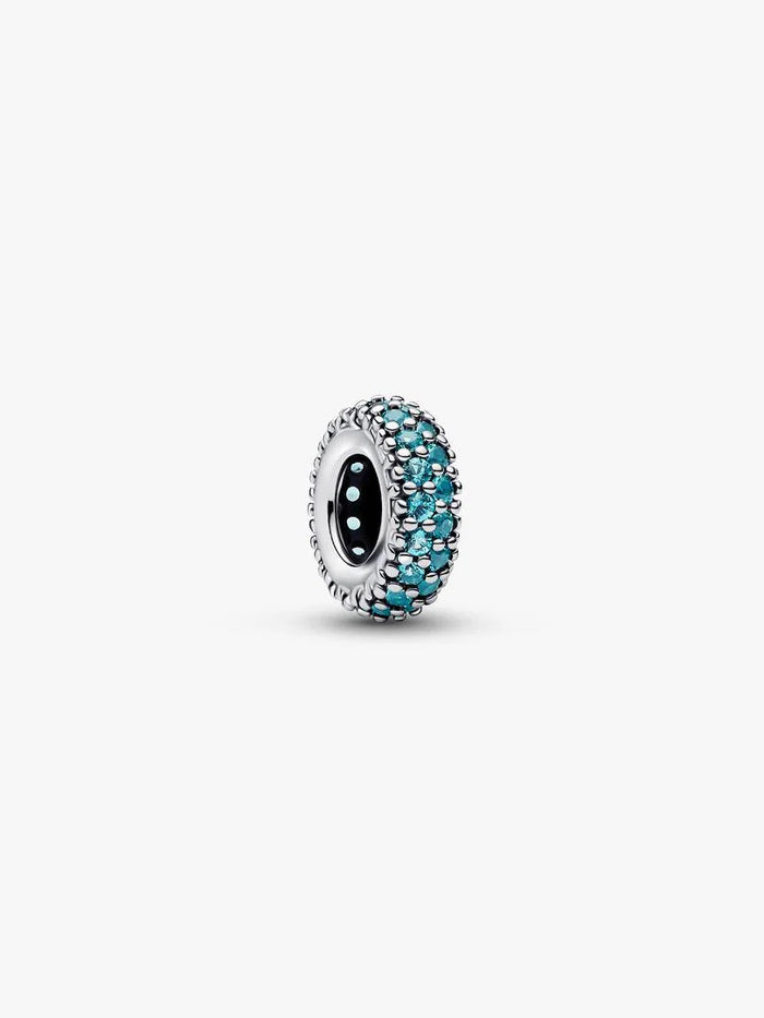 Ice Blue Stone Spacer Charm
